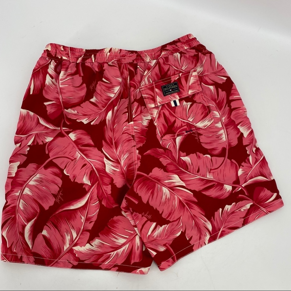 Tommy Hilfiger Vibrant Red Tropical Island Board Shorts Sz 30 Sz Medium #A9 - Picture 4 of 8